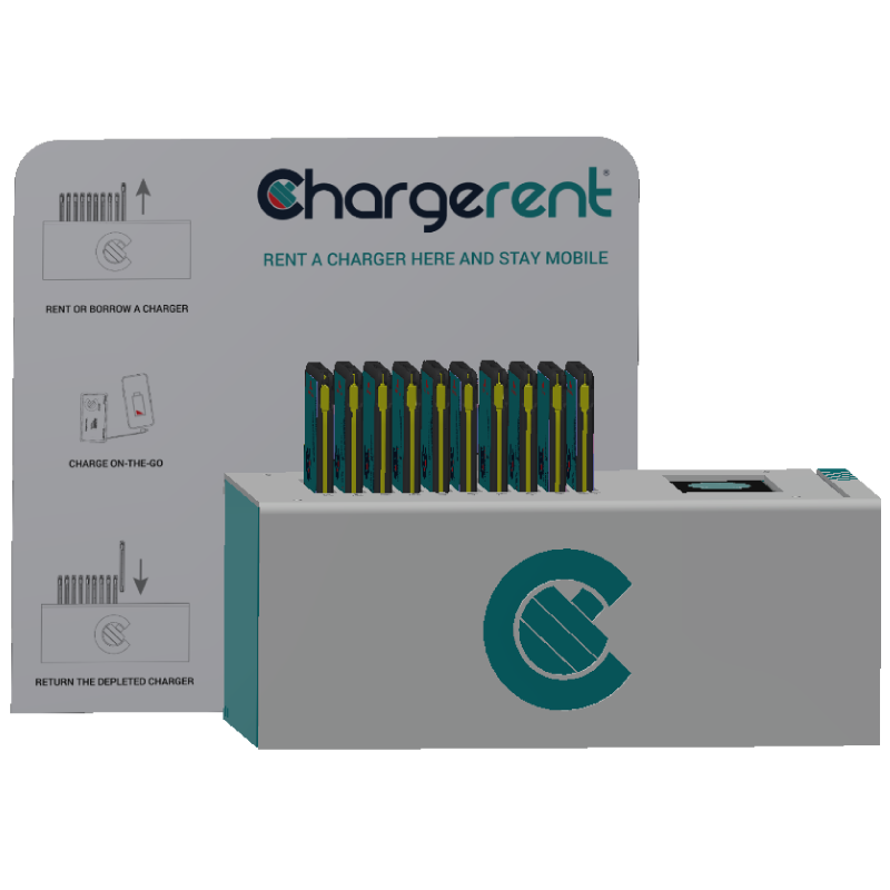 Chargerent® Automated Powerbank (cell phone charger) Rental Kiosks